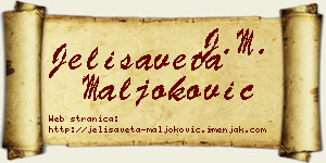 Jelisaveta Maljoković vizit kartica